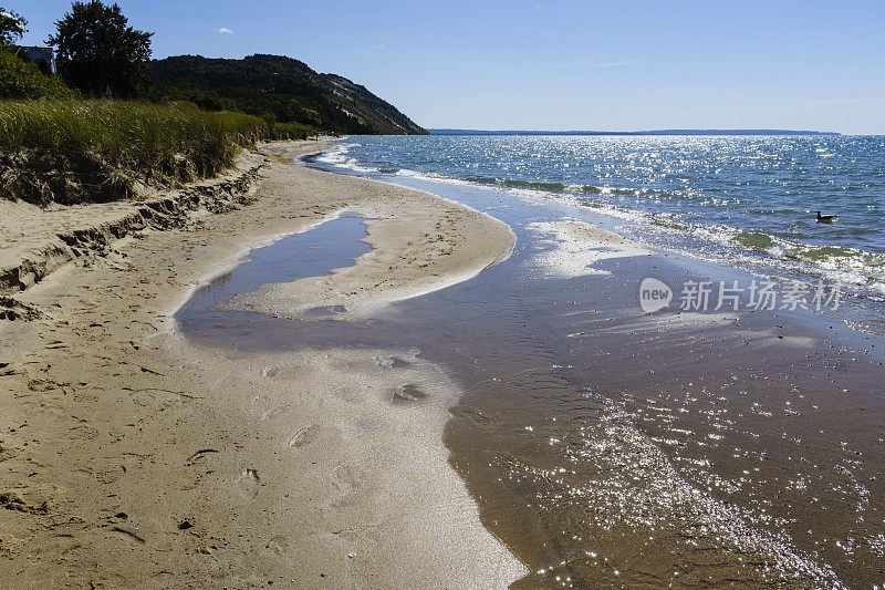 利拉瑙半岛的密歇根湖岸边