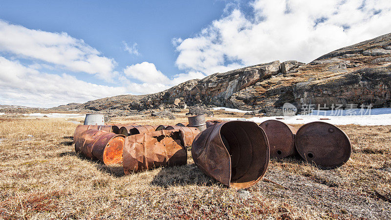 加拿大努勒维特的北极垃圾场。