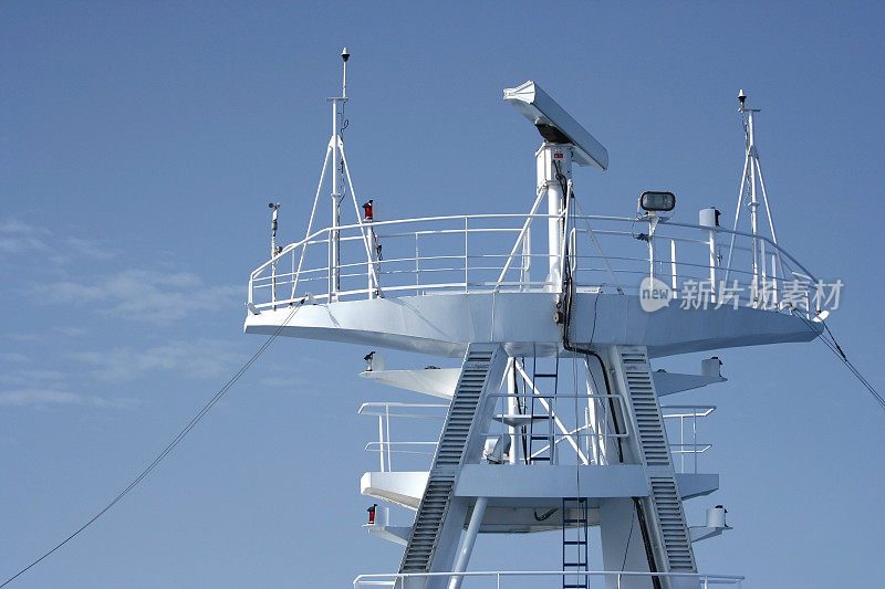 游艇上的雷达设备