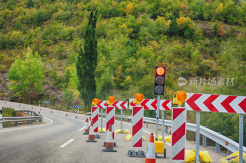 道路施工。西班牙。