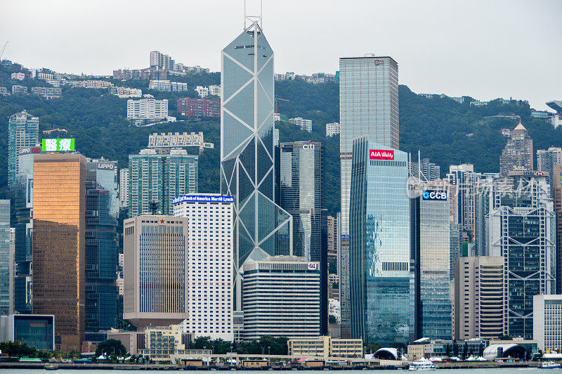 香港的城市景观和天际线