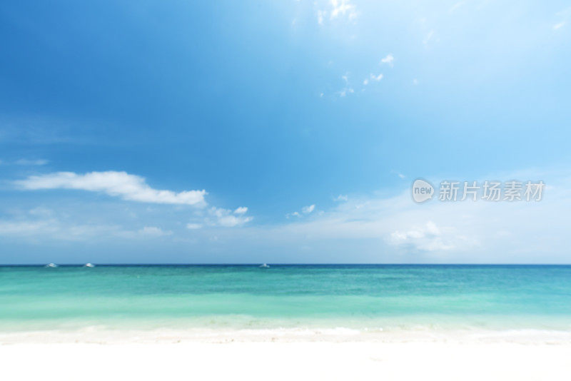 夏季热带海模糊抽象的背景