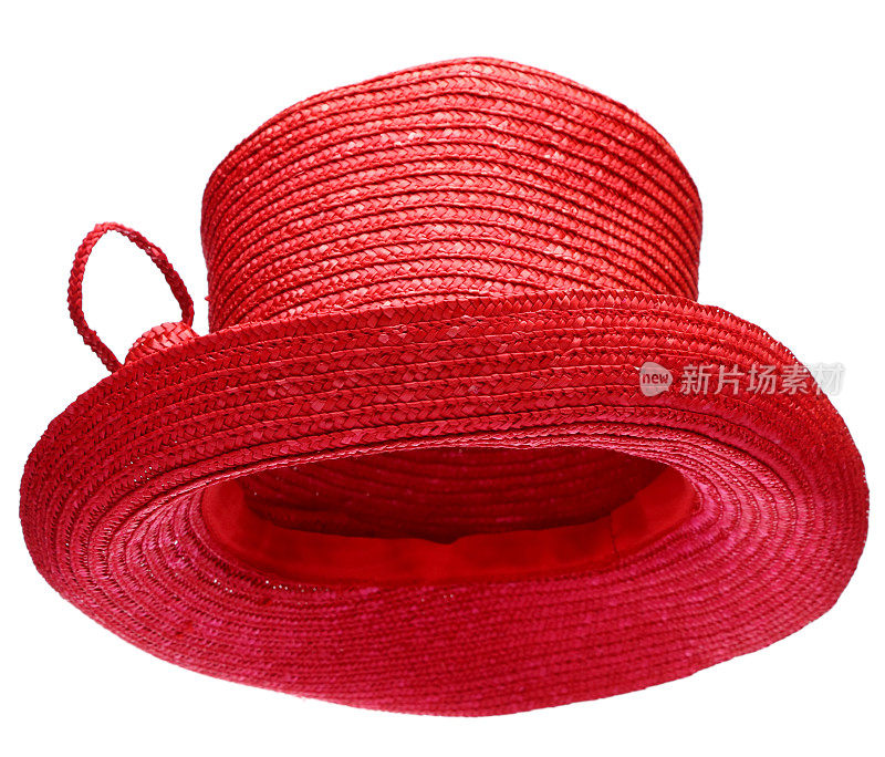 红色的草帽