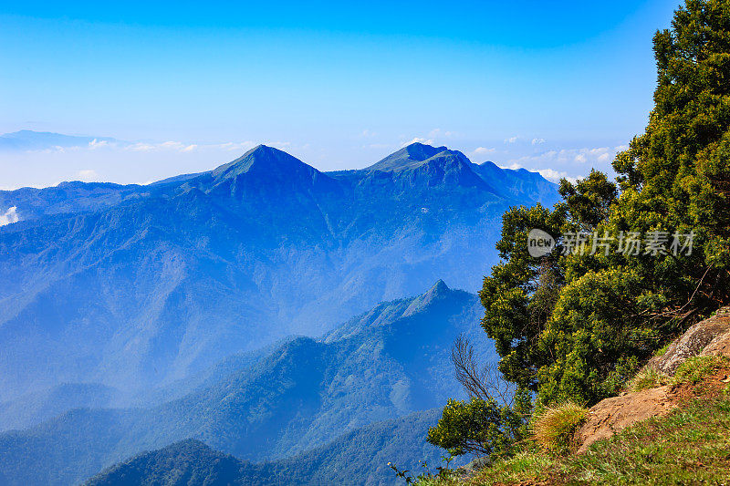 Kodaikanal，印度-帕拉尼山在臭名昭著的自杀点