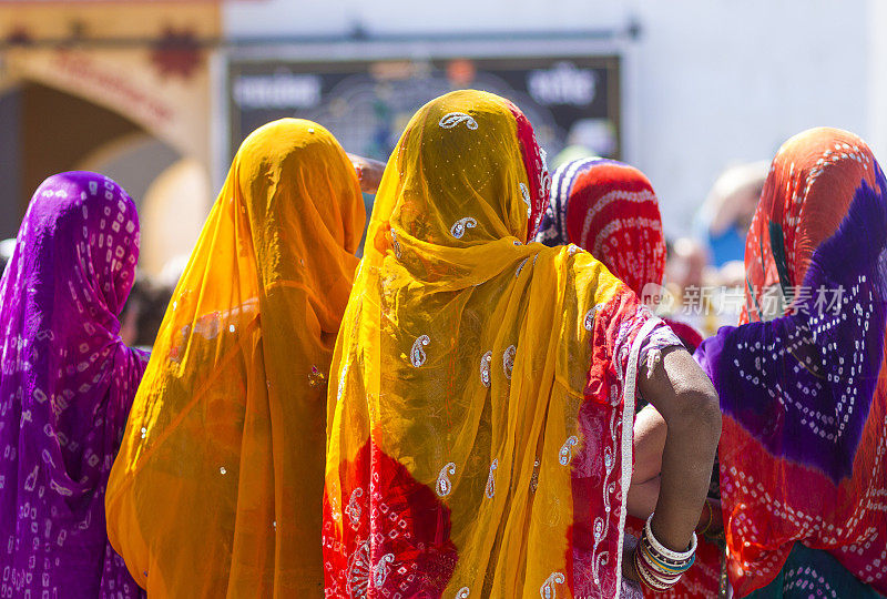 传统的印度妇女，拉贾斯坦邦