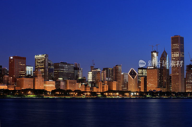 伊利诺斯州的芝加哥天际线
