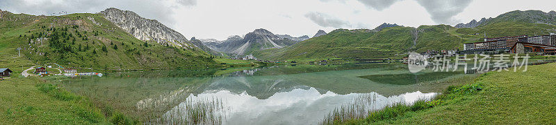 Tignes湖全景，萨伏伊，法国