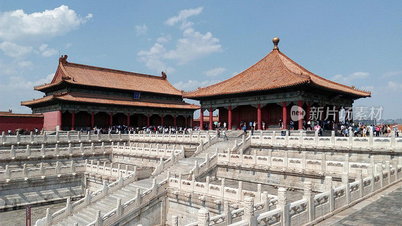 紫禁城，保和殿和中和殿，中国北京