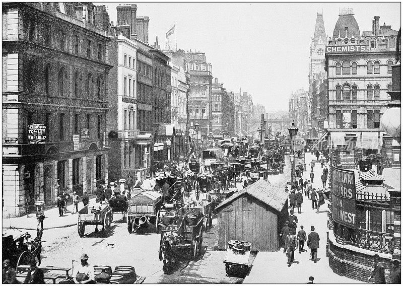 伦敦的古董照片:新桥街