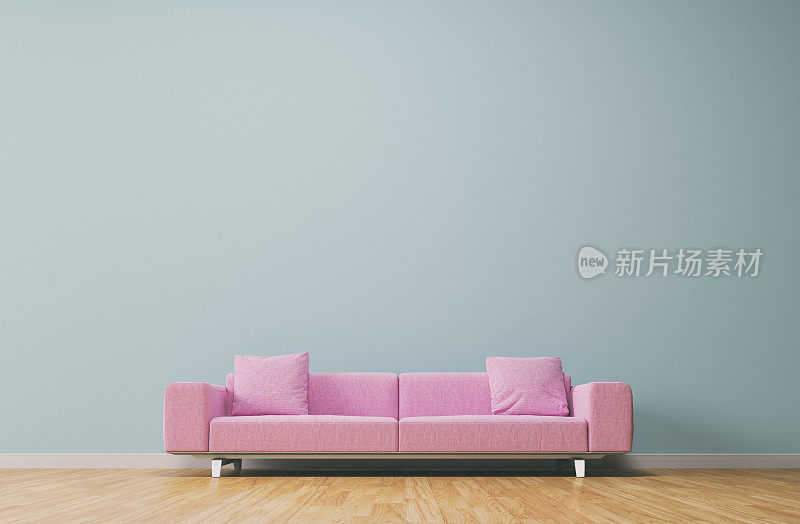 柔和色彩的沙发概念