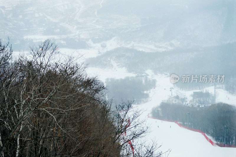 滑雪场鸟瞰图