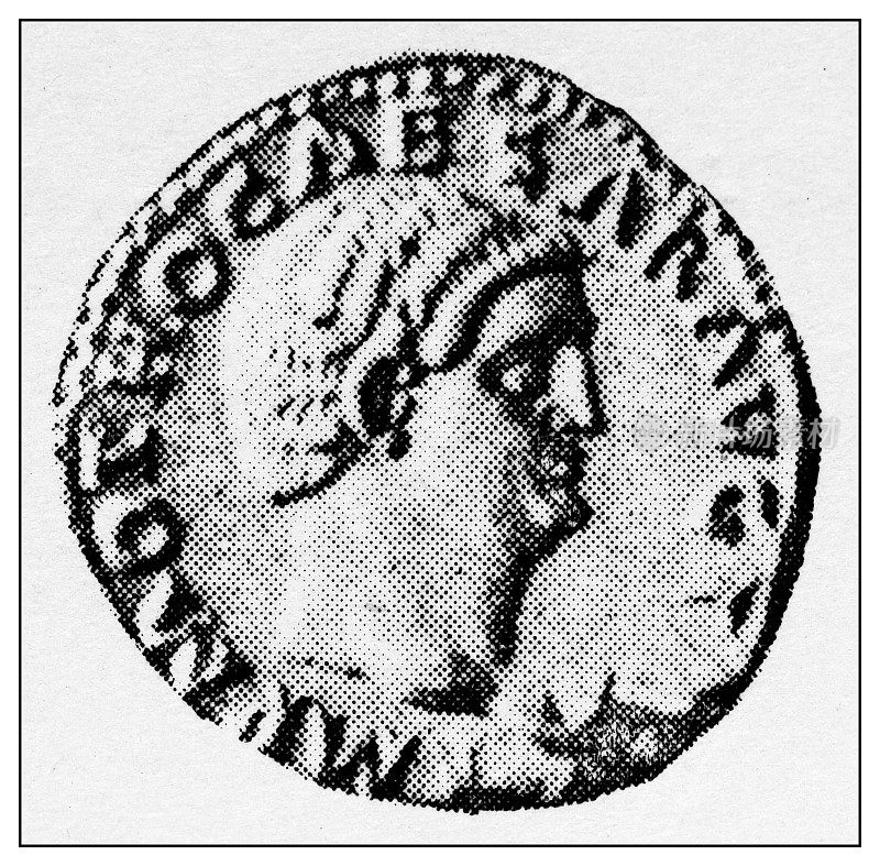 经典肖像图集-罗马:硬币的马库斯萨维乌斯奥索凯撒奥古斯都，奥索