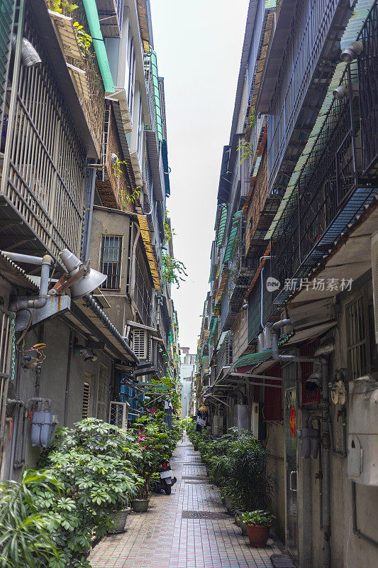 台北市区的狭窄小巷