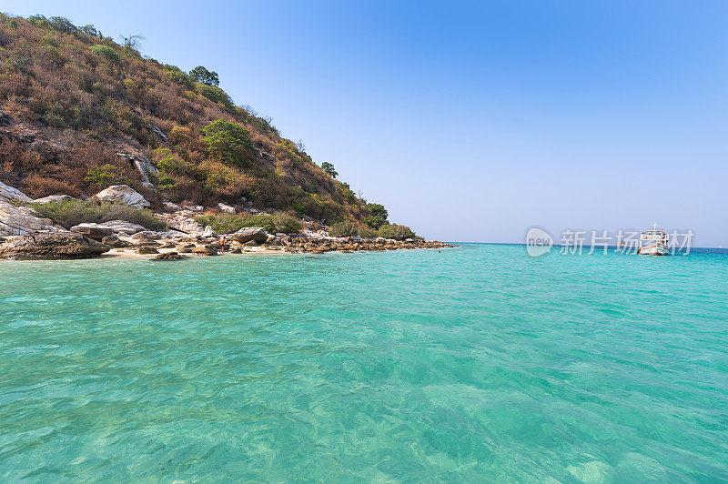 亚洲泰国南部的蓝天景观热带海滩海