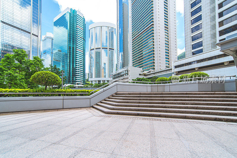 香港的写字楼和城市公园