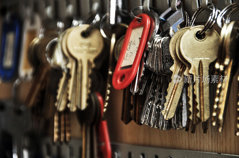 几种钥匙类型，如家用钥匙和汽车钥匙