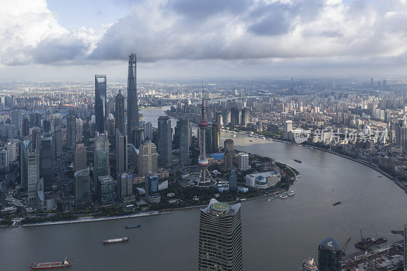 全景上海空中照片中国