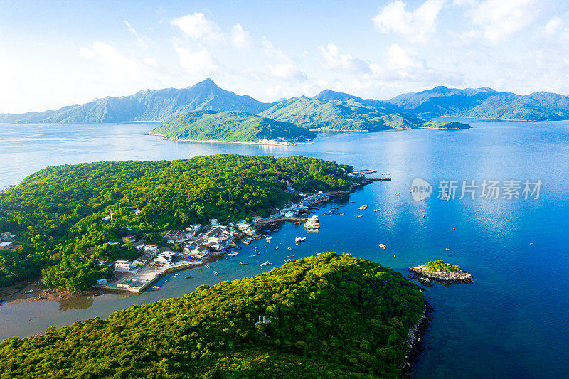 无人机拍摄位于西贡的塔门或草岛海景