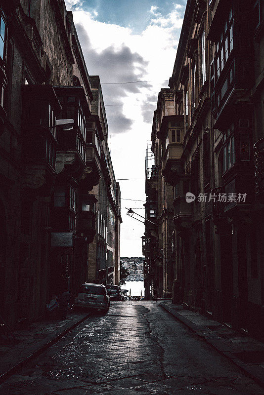 马耳他瓦莱塔的老城街道