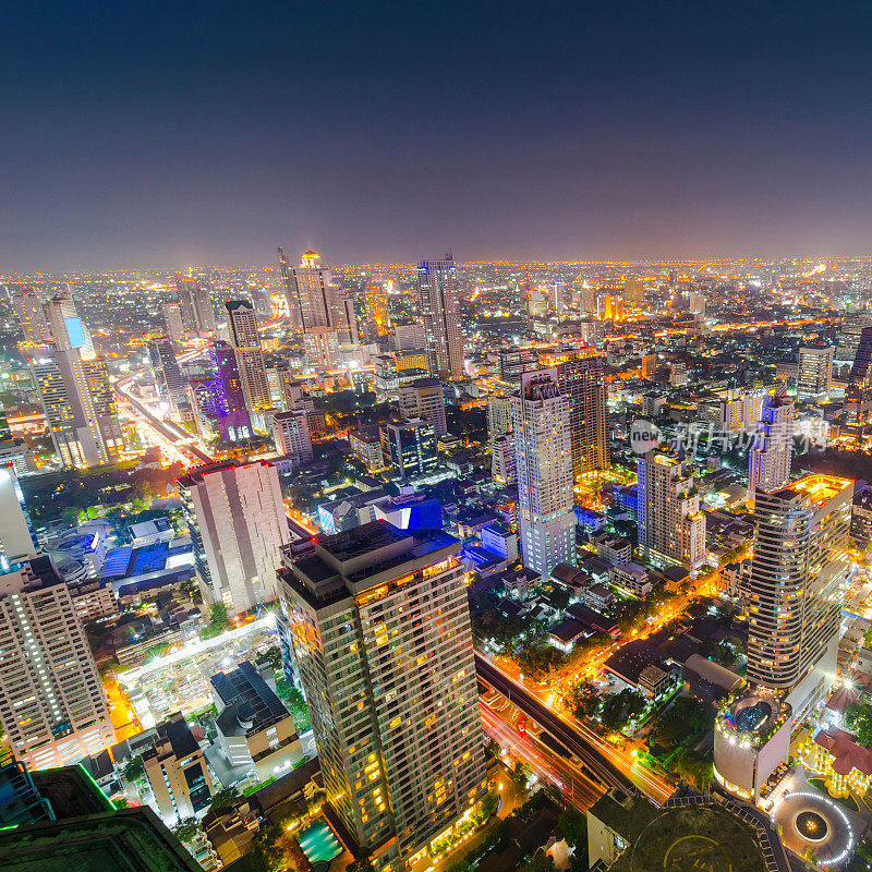 泰国曼谷的城市景观全景