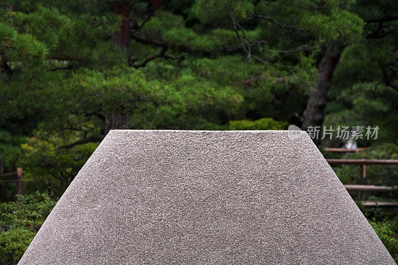 日本京都Ginkaku-ji寺禅宗沙园的Kogetsudai
