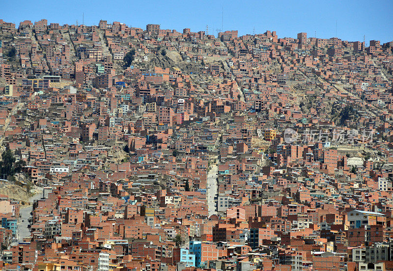 玻利维亚-拉巴斯-峡谷和建筑