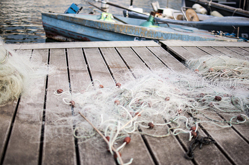 码头上的渔网