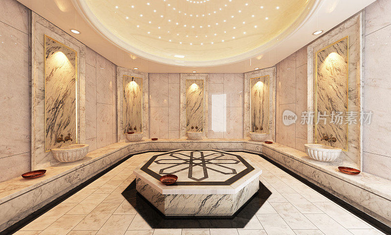 大理石土耳其浴室现代设计