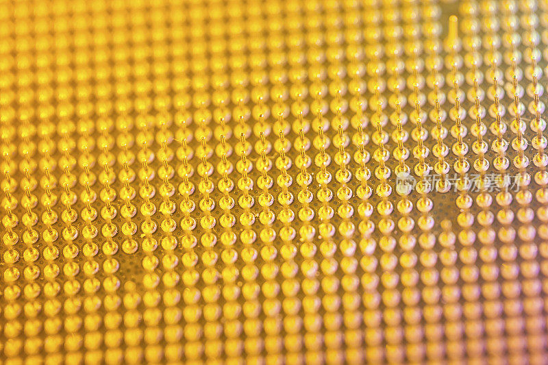 计算机CPU引脚微距拍摄
