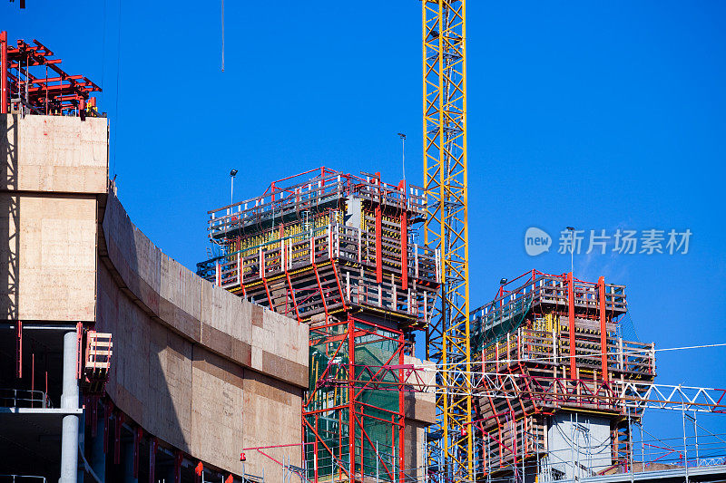 混凝土高层建筑工地