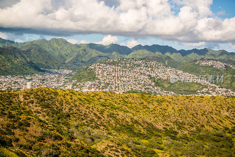 从小径到钻石头火山口，瓦胡岛，夏威夷