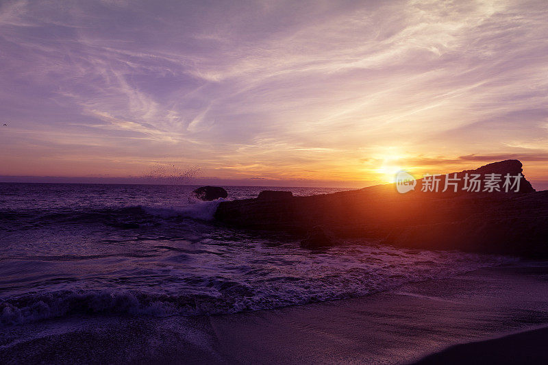 加州海岸夕阳