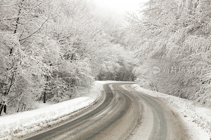 滑冬季道路