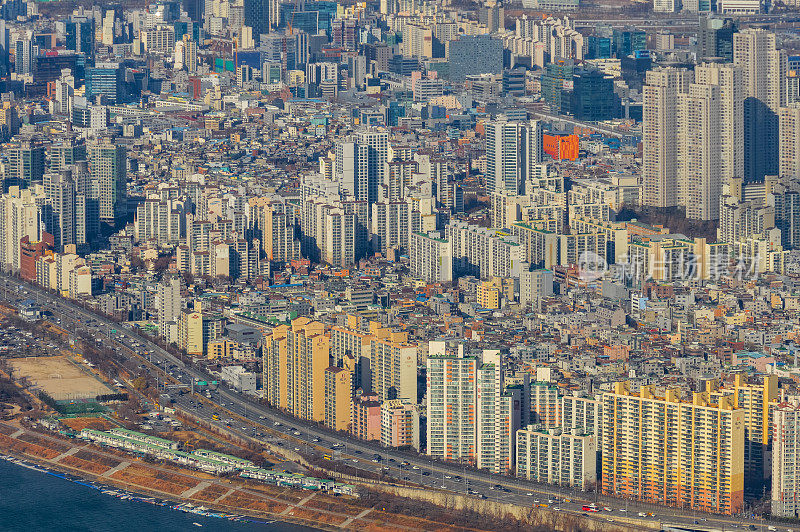 韩国首尔鸟瞰图