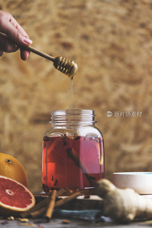 苹果醋、葡萄柚排毒饮料