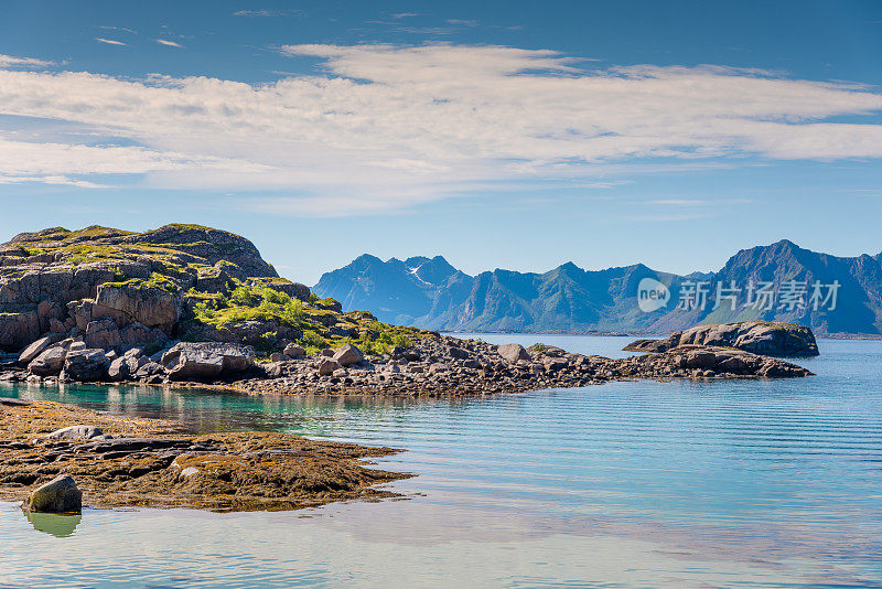 挪威罗浮敦群岛全景，日落美景