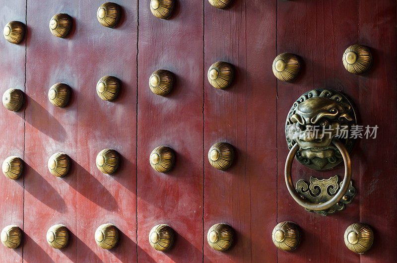 中国传统的门。