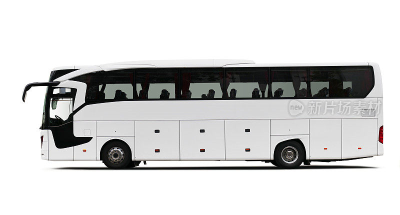 白色的旅游巴士