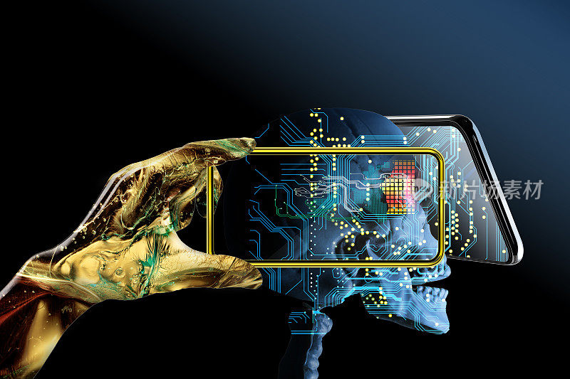人工智能机器人操作智能手机或平板电脑终端，并对计算机进行诊断。扫描人体，做医疗保健。