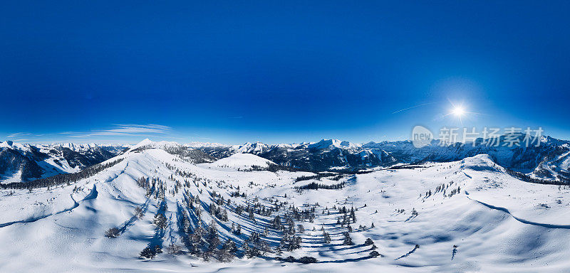 萨尔斯堡的陶恩卡冬日360度全景