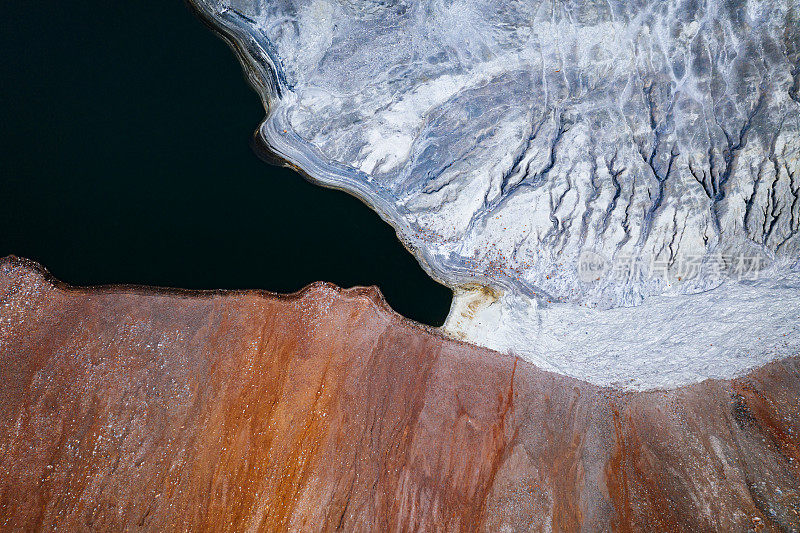 Chaiten火山口的抽象景观