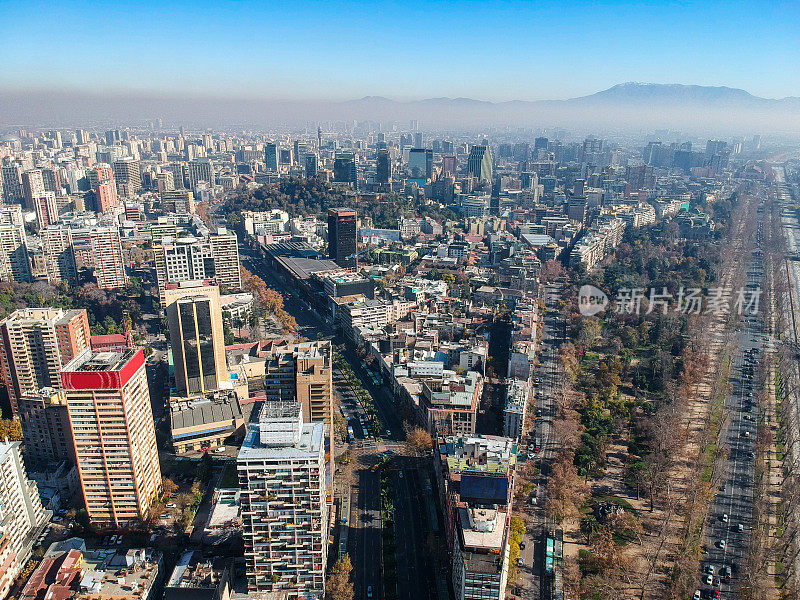 智利圣地亚哥鸟瞰图