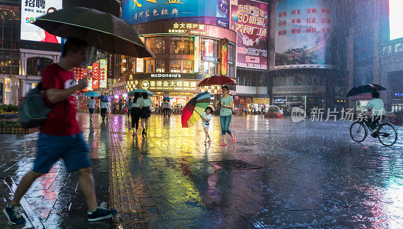 中国下雨天气