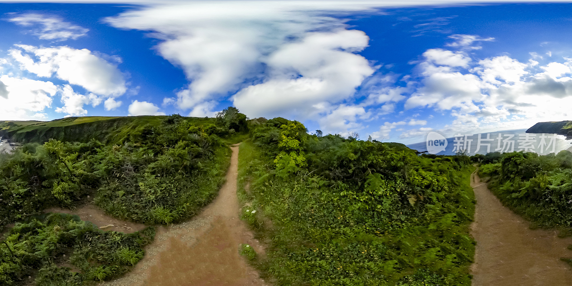 大屿山湾和大屿山湾之间的360度步道图像