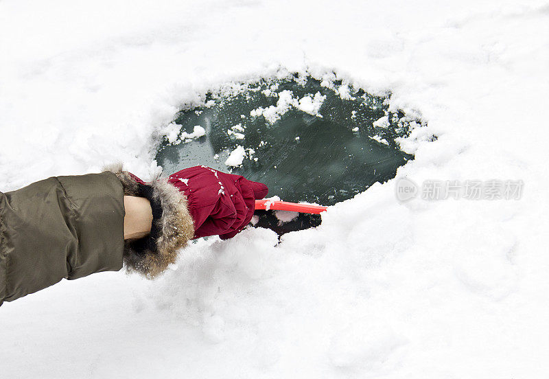 雪灾后洗车