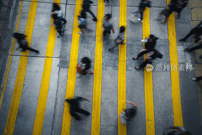 中国香港行人过马路