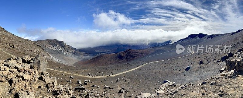 夏威夷毛伊岛的哈雷阿卡拉火山口