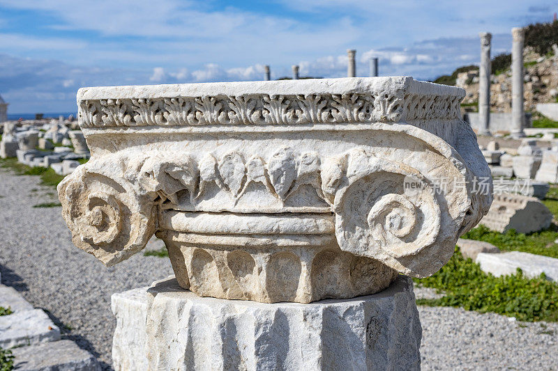 部分柱头与爱奥尼亚浅浮雕著名的克尼多斯