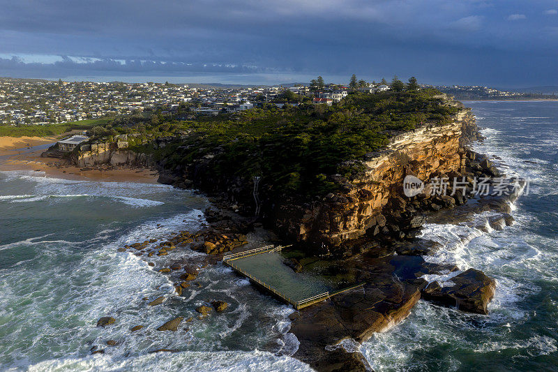 空中景观的北卷曲卷曲北部海滩澳大利亚