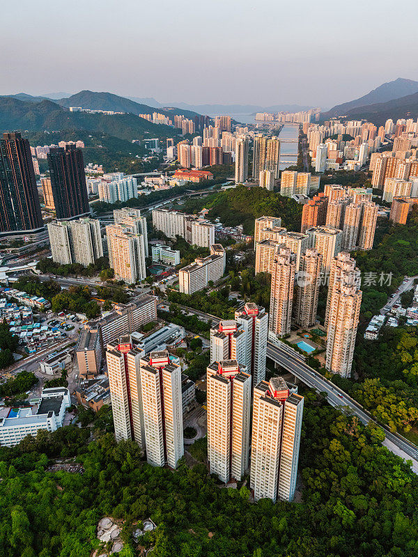 香港沙田地区的住宅大厦